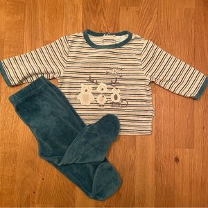 Blue Okaidi pajama size 6 months